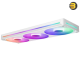 NZXT F360 RGB Core 360mm single-frame RGB case fan unit in matte White with hub-mounted addressable LEDs, fluid dynamic bearing, and single-cable PWM setup