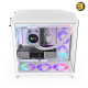 NZXT H9 Flow RGB White Large Dual-Chamber Mid-Tower PC Case NZXT H9 Flow RGB White large dual-chamber mid-tower PC case with dark tinted tempered glass, F420 RGB Core front fan, and back-connect ATX motherboard support
