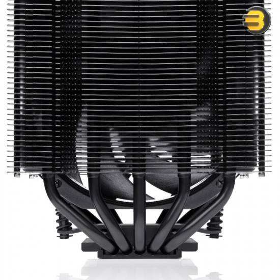 Noctua NH-D12L chromax.black CPU Cooler — Dual-Tower, 145mm Height, 5 Heatpipes, NF-A12x25r 120mm PWM Fan, 22.6 dB(A), 100% RAM Compatibility, Intel LGA1851/1700/1200 & AMD AM5/AM4, Black Noctua NH-D12L chromax.black CPU Cooler — Dual-Tower, 145mm Height, 5 Heatpipes, NF-A12x25r 120mm PWM Fan, 22.6 dB(A), 100% RAM Compatibility, Intel LGA1851/1700/1200 & AMD AM5/AM4, Black