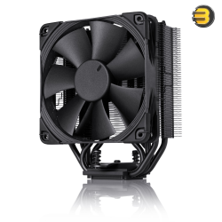 Noctua NH-U12S chromax.black 120mm Slim-Tower CPU Cooler with Black Coated Heatsink — NF-F12 PWM chromax.black Fan, SecuFirm2 Multi-Socket Mounting (Intel LGA1700/1200/115x, AMD AM4/AM5), NT-H1 Thermal Compound, Low-Noise Adapter, 158mm Height