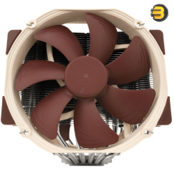 Noctua NH-D15 CPU Cooler Dual Tower — 6 Heatpipes, 2x NF-A15 140mm PWM Fans (1500 RPM, 24.6 dB), 165mm Height, Copper & Aluminum, SecuFirm2 Mount, Intel LGA1700/1200/115X/2066 & AMD AM5/AM4