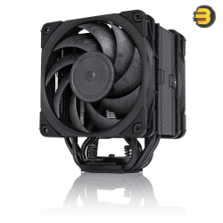 Noctua NH-U12A chromax.black 120mm Single-Tower CPU Cooler with 7 Heatpipes — Dual NF-A12x25 PWM Fans, Black Coated Heatsink, SecuFirm2 Mounting for Intel LGA1700/1200/115x & AMD AM4/AM5, NT-H1 Thermal Compound, 158mm Height