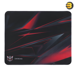 Onikuma MP002 Gaming Mouse Pad 350x300x2mm — Black/Red, Non-Slip Rubber Base, Smooth and Durable Surface for Precise Mouse Control, Comfortable for Long Gaming Sessions, Optimized for Speed and Accuracy