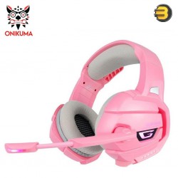 ONIKUMA K5 Gaming Headset with Mic and Noise Canceling - PINK