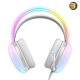 ONIKUMA X25 Gaming Headset White 50mm Drivers — 3D Stereo Sound, Omnidirectional Noise-Canceling Microphone, Dynamic RGB Lighting, USB + 3.5mm Connectivity, Comfortable Padded Design, In-Line Volume Control, Compatible with PC, PS4, Xbox, Laptop