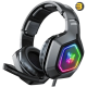 Onikuma K10 7.1 Surround Sound RGB Wired Gaming Headset — 50mm Drivers, Noise-Cancelling Omnidirectional Mic, Soft Over-Ear Cushions, Durable 2.2m Nylon Braided Cable, Multi-Platform Compatible with PC, PS4, Xbox, Xbox One
