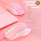 ONIKUMA CW905 RGB Wired Gaming Mouse Pink — 6400 DPI Optical Sensor, 7 Programmable Buttons, USB Connectivity, Ergonomic Design, 1.5m Cable, RGB Backlit