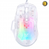 ONIKUMA CW923 Transparent Wired Gaming Mouse RGB White — Optical Sensor A825, Up to 12800 DPI (6 Levels), 7 Programmable Buttons, 1000 Hz Polling Rate, Ergonomic Design, Fast Response, Full-Body Transparent Shell with RGB Lighting, Comfortable Grip