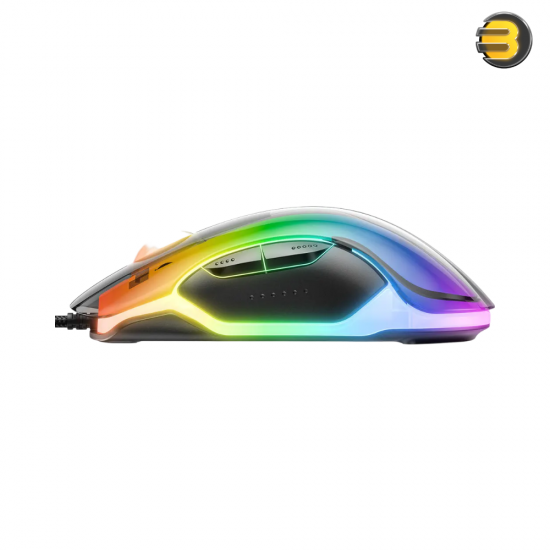ONIKUMA CW925 RGB Backlit Wired Gaming Mouse Black — Lightweight Ergonomic Design, Optical Sensor A825, Customizable DPI up to 12800, Durable 20 Million Click Lifespan, 7 Programmable Buttons, Fast Response, Full RGB Lighting, Comfortable Grip