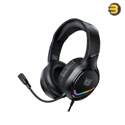 ONIKUMA X31 RGB Gaming Headset Black 50mm Drivers — USB + 3.5mm Connectivity, Surround Sound, Noise-Canceling Omnidirectional Microphone