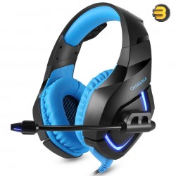 ONIKUMA K1B Wired Gaming Headset Headphone Noise Cancelling Mic - BLACK / BLUE