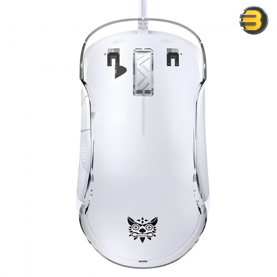 ONIKUMA CW925 RGB Backlit Wired Gaming Mouse White — Lightweight Ergonomic Design, Optical Sensor A825, Customizable DPI up to 12800, Durable 20 Million Click Lifespan, 7 Programmable Buttons, Fast Response, Full RGB Lighting, Comfortable Grip