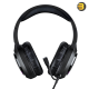 ONIKUMA X31 RGB Gaming Headset Black 50mm Drivers — USB + 3.5mm Connectivity, Surround Sound, Noise-Canceling Omnidirectional Microphone, Ergonomic Design with Soft Ear Cushions, RGB Lighting, Compatible with PC, PS4, PS5, Xbox, Mobile Devices
