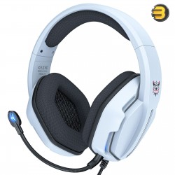 ONIKUMA X27 Gaming Headsets Noise Canceling PC USB RGB Over Ear Wired Headphones - WHITE