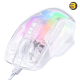 ONIKUMA CW923 Transparent Wired Gaming Mouse RGB White — Optical Sensor A825, Up to 12800 DPI (6 Levels), 7 Programmable Buttons, 1000 Hz Polling Rate, Ergonomic Design, Fast Response, Full-Body Transparent Shell with RGB Lighting, Comfortable Grip