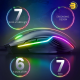 ONIKUMA CW905 RGB Wired Gaming Mouse Black — 6400 DPI Optical Sensor, 7 Programmable Buttons, USB Connectivity, Ergonomic Design, 1.5m Cable, RGB Backlit