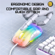 ONIKUMA CW925 RGB Backlit Wired Gaming Mouse White — Lightweight Ergonomic Design, Optical Sensor A825, Customizable DPI up to 12800, Durable 20 Million Click Lifespan, 7 Programmable Buttons, Fast Response, Full RGB Lighting, Comfortable Grip
