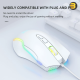 ONIKUMA CW905 RGB Wired Gaming Mouse White — 6400 DPI Optical Sensor, 7 Programmable Buttons, USB Connectivity, Ergonomic Design, 1.5m Cable, RGB Backlit
