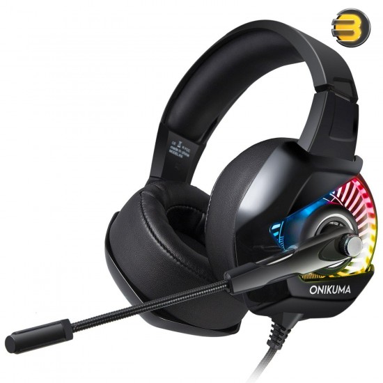 ONIKUMA K6 Casque PC Gamer Bass Stereo wired Gaming Headphones RGB