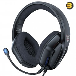 ONIKUMA X27 Gaming Headsets Noise Canceling PC USB RGB Over Ear Wired Headphones - BLACK