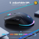 ONIKUMA CW917 RGB Dual Mode Gaming Mouse Wired & 2.4GHz Wireless — Adjustable DPI 800-4800, 6 Programmable Buttons, RGB Lighting, Ergonomic Design, Black ONIKUMA CW917 RGB Dual Mode Gaming Mouse Wired & 2.4GHz Wireless — Adjustable DPI 800-4800, 6 Programmable Buttons, RGB Lighting, Ergonomic Design, Black