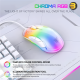 ONIKUMA CW925 RGB Backlit Wired Gaming Mouse White — Lightweight Ergonomic Design, Optical Sensor A825, Customizable DPI up to 12800, Durable 20 Million Click Lifespan, 7 Programmable Buttons, Fast Response, Full RGB Lighting, Comfortable Grip