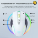 ONIKUMA CW905 RGB Wired Gaming Mouse White — 6400 DPI Optical Sensor, 7 Programmable Buttons, USB Connectivity, Ergonomic Design, 1.5m Cable, RGB Backlit