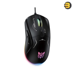 ONIKUMA CW917 RGB Wired Gaming Mouse, 3600 DPI — 6 Programmable Buttons, Ergonomic Design, 7 RGB Lighting Modes, 100IPS Motion Detection, USB 2.0, Black
