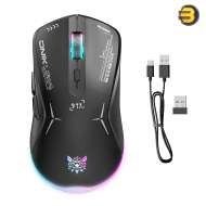 ONIKUMA CW917 RGB Dual Mode Gaming Mouse Wired & 2.4GHz Wireless — Adjustable DPI 800-4800, 6 Programmable Buttons, RGB Lighting, Ergonomic Design, Black