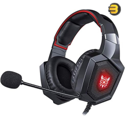 ONIKUMA K8 Wired Stereo Gaming Headset, 50mm Drivers — Omnidirectional Noise-Cancelling Mic, USB + 3.5mm Connectivity, Soft Over-Ear Cushions, LED Lighting, Compatible with PC, PS4, Xbox, Laptop, Mac, Comfortable & Durable Design