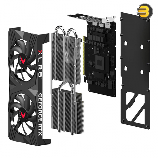 PNY RTX 4060 Ti 16GB OC XLR8 Gaming VERTO Dual Fan — 128-Bit GDDR6 - 1 x HDMI 2.1 - 3 x DisplayPort 1.4 - 4352 Cores CUDA Cores