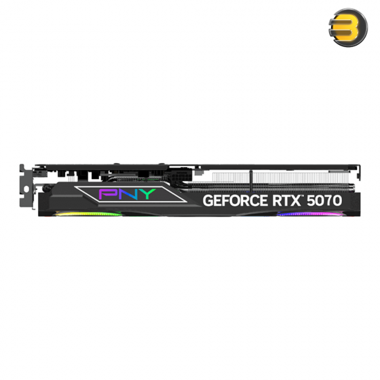 PNY GeForce RTX 5070 ARGB EPIC-X RGB Overclocked Triple Fan GPU — 12GB GDDR7, 192-bit, PCIe 5.0 x16, Boost 2685 MHz, TDP 250W, RGB Lighting, 3x DisplayPort 2.1, 1x HDMI 2.1