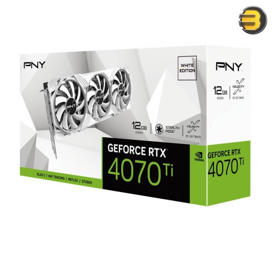 PNY RTX 4070 Ti 12GB LED Verto Trible Fan White Edition