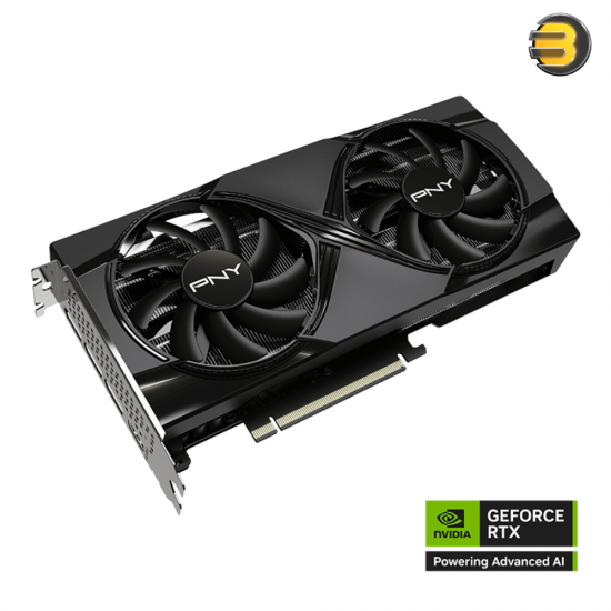 PNY GeForce RTX 5060 Ti 16 GB OC Dual-Fan Graphics Card – 4608 CUDA Cores, 16 GB GDDR7, PCIe 5.0, HDMI 2.1b + 3× DisplayPort 2.1b, SKU: VCG5060T16DFXPB1-O