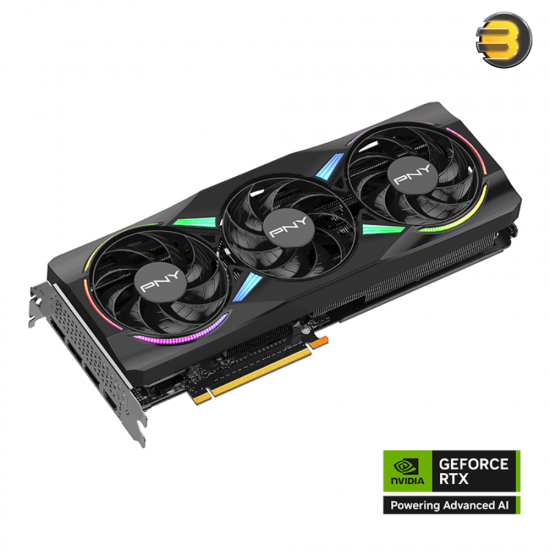 PNY GeForce RTX 5070 ARGB EPIC-X RGB Overclocked Triple Fan GPU — 12GB GDDR7, 192-bit, PCIe 5.0 x16, Boost 2685 MHz, TDP 250W, RGB Lighting, 3x DisplayPort 2.1, 1x HDMI 2.1