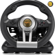 PXN V3 Pro Racing Wheel Black — Wired 6-in-1 Game Controller for PC, PS3, PS4, Xbox One, Nintendo Switch; 180° Rotation, Dual Vibration, Manual Shifting, 8 Programmable Buttons, Linear Pedals, Strong Suction Cups, Ergonomic Design