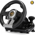 PXN V3 Pro Racing Wheel Black — Wired 6-in-1 Game Controller for PC, PS3, PS4, Xbox One, Nintendo Switch; 180° Rotation, Dual Vibration, Manual Shifting, 8 Programmable Buttons, Linear Pedals, Strong Suction Cups, Ergonomic Design