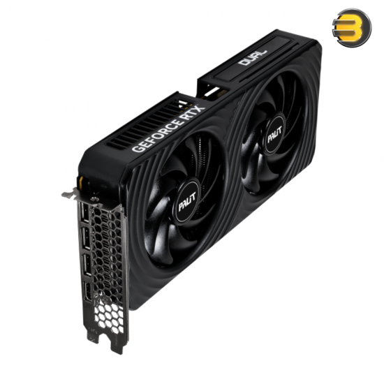Palit GeForce RTX 5050 Dual 8GB GDDR6 — NVIDIA Blackwell Architecture, 2560 CUDA Cores, 20 Gbps Memory Speed, PCIe 5.0, Composite Heat Pipe Cooling, Dual Axial Fans, 2-Slot Design, DLSS 4, Reflex 2, NVIDIA Broadcast, HDMI 2.1b, 3x DisplayPort 2.1b, Studio