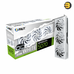 Palit GeForce RTX™ 5070 White OC Graphics Card – 12GB GDDR7 VRAM, NVIDIA RTX 50 Series, Ray Tracing & DLSS Support (NE75070U19K9-GB2050W)