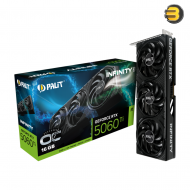Palit GeForce RTX 5060 Ti Infinity 3 OC 16GB GDDR7 Graphics Card – NVIDIA Blackwell Architecture, 4352 CUDA Cores, Triple-Fan Cooling System, DLSS 4, Ray Tracing, PCIe 4.0, RGB Lighting Palit GeForce RTX 5060 Ti Infinity 3 OC 16GB GDDR7 Graphics Card – NVIDIA Blackwell Architecture, 4352 CUDA Cores, Triple-Fan Cooling System, DLSS 4, Ray Tracing, PCIe 4.0, RGB Lighting