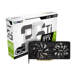 Palit RTX 3060 Ti Dual 8G GDDR6 Ray-Tracing Graphics Card, 4864 Core, 1410 MHz GPU, 1665 MHz Boost, 3 x DisplayPort, HDMI