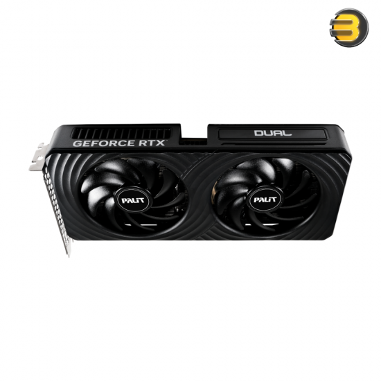Palit GeForce RTX 5050 Dual 8GB GDDR6 — NVIDIA Blackwell Architecture, 2560 CUDA Cores, 20 Gbps Memory Speed, PCIe 5.0, Composite Heat Pipe Cooling, Dual Axial Fans, 2-Slot Design, DLSS 4, Reflex 2, NVIDIA Broadcast, HDMI 2.1b, 3x DisplayPort 2.1b, Studio