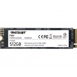 Patriot P300 M.2 2280 512GB PCIe Gen3 x4, NVMe 1.3 Internal Solid State Drive (SSD)