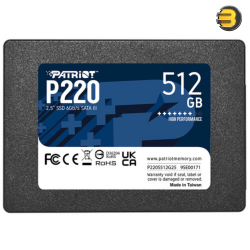 Patriot P220 512GB Internal SSD - SATA 3 2.5 Inch - Solid State Drive - P220S512G25