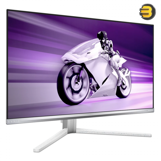 PHILIPS Evnia 27M2N8500 26.5 inch QHD OLED Gaming Monitor — 360 Hz, 0.03 ms, HDR400, FreeSync. Prem., G-Sync comp. (2560x1440, 2x HDMI 2.1, 1x DP 1.4, USB Hub) white