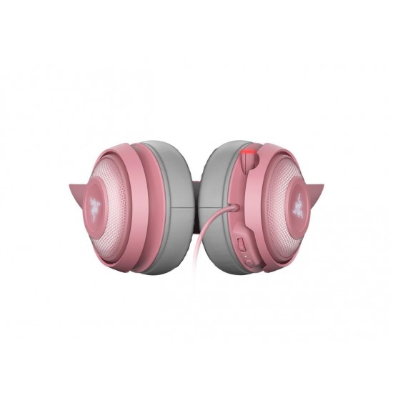 Razer Kraken Kitty Edition PC Gaming Headset - THX Spatial Audio - Quartz Pink