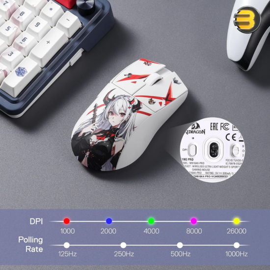 Redragon M916AK-PRO K1NG 49g ultra-light wireless gaming mouse with ergonomic natural grip