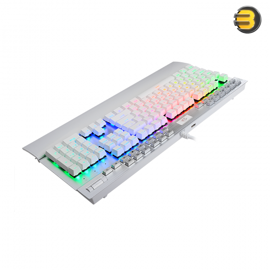 Redragon K550W RGB Yama 131 Key RGB LED Illuminated Backlit White Mechanical Keyboard