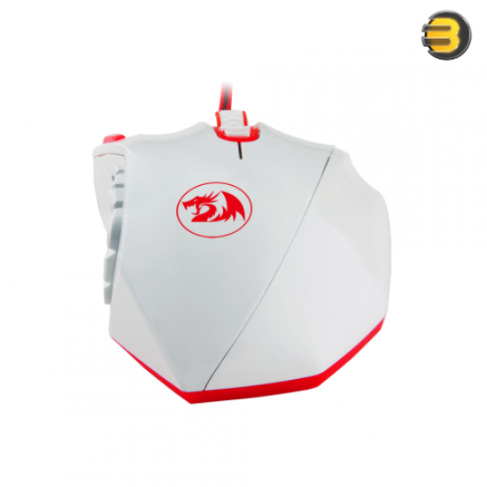 REDRAGON M901 GAMING MOUSE, WIRED MMO RGB LED BACKLIT COMPUTER MICE, 24000 DPI, PERDITION, WITH WEIGHT TUNING SET & 18 PROGRAMMABLE BUTTONS FOR WINDOWS PC GAMING (WHITE)