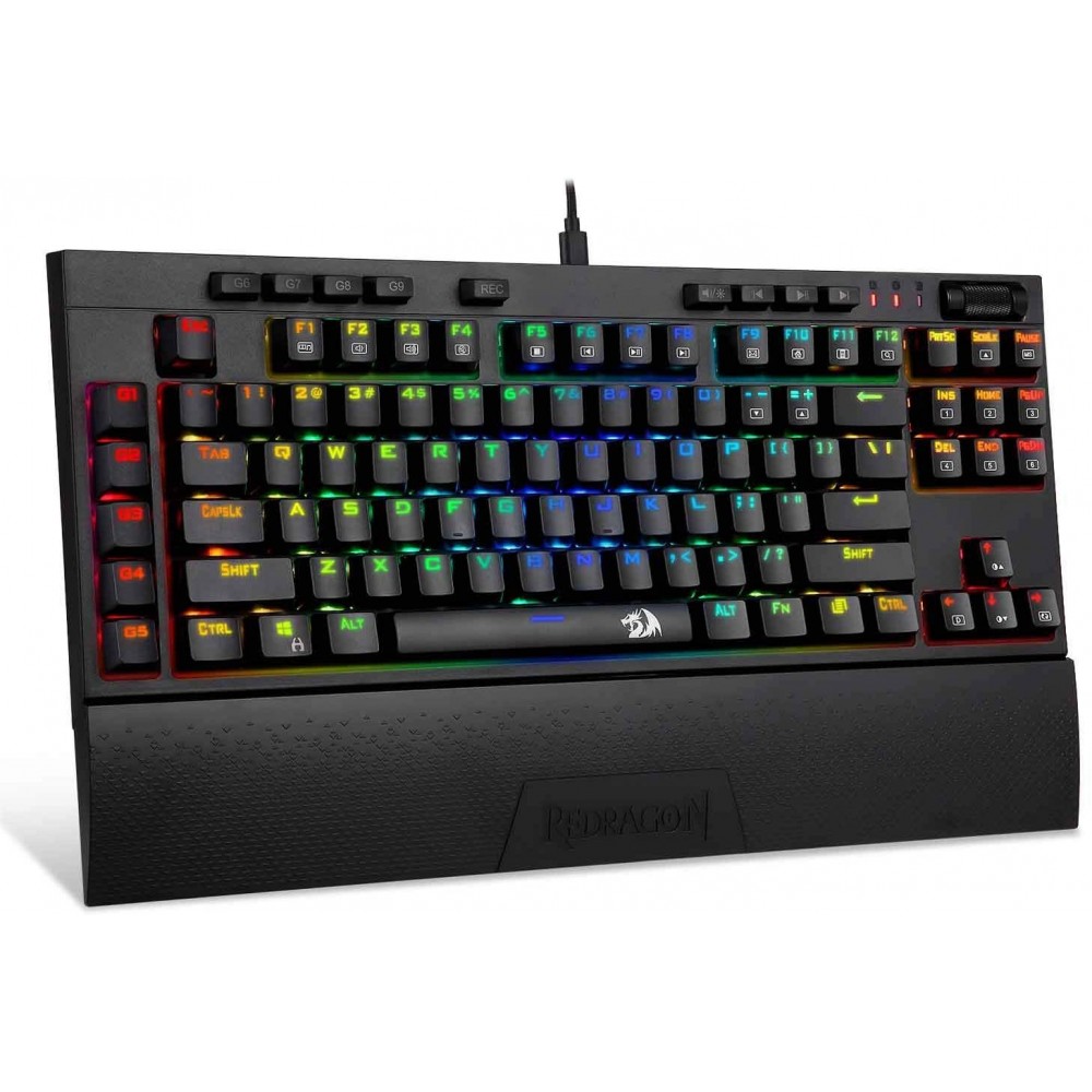 Redragon K588 RGB Backlit Mechanical Gaming Keyboard with Programmable ...